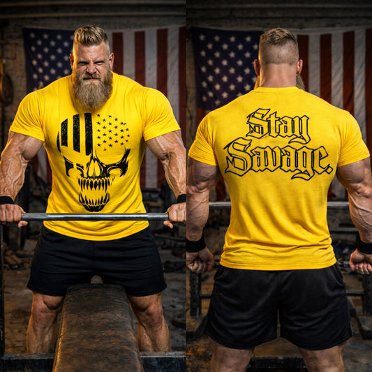 American Savage Republic Skull 2026 Short sleeve t-shirt