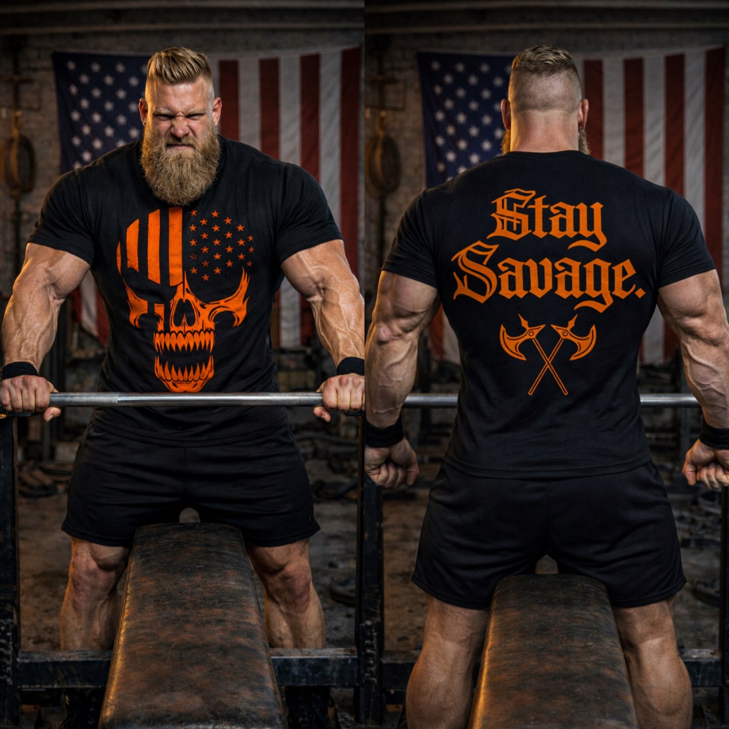 American Savage Republic Skull 2026 Short sleeve t-shirt
