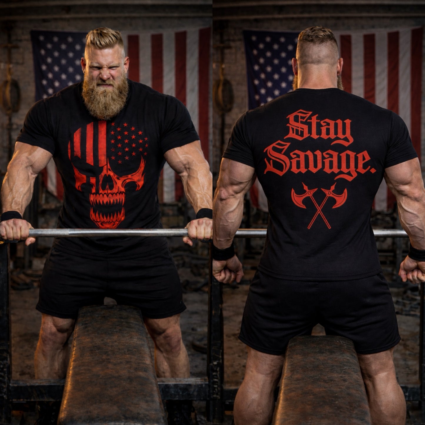 American Savage Republic Skull 2026 Short sleeve t-shirt