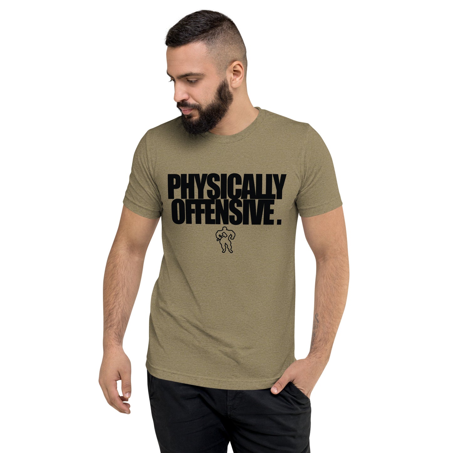 RAW RUGGED BUILT PHYSICALLY OFFENSIVE 8 Short sleeve t-shirt