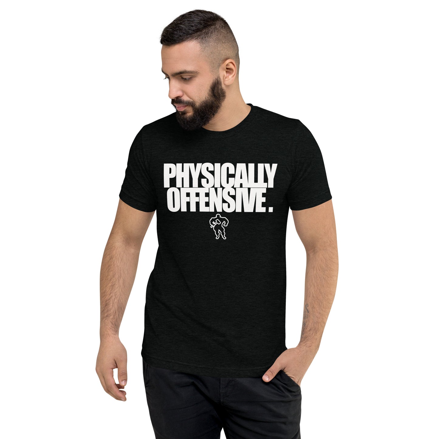 RAW RUGGED BUILT PHYSICALLY OFFENSIVE 8 Short sleeve t-shirt